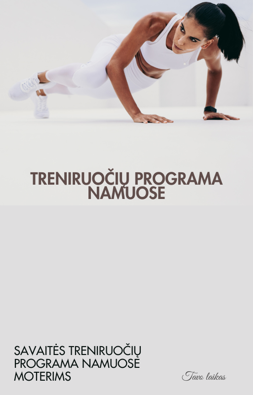 Treniruočių programa namuose moterims